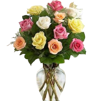 15 multi-colored roses | Flower Delivery Kaluga